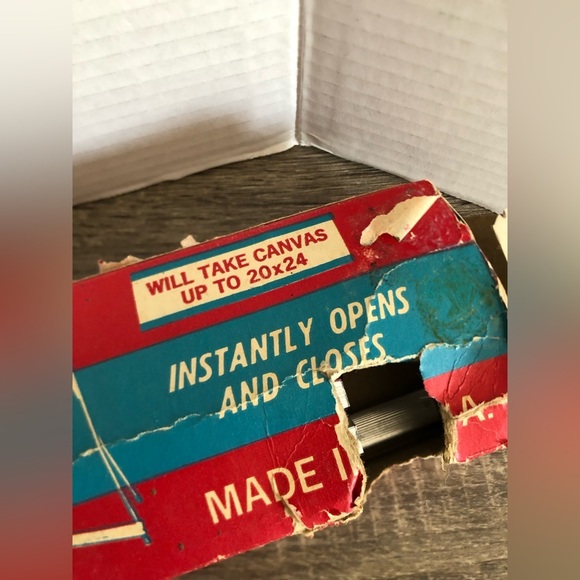 Vtg Silver Aluminum Table Top Folding Artists Easel - Picture 10 of 12